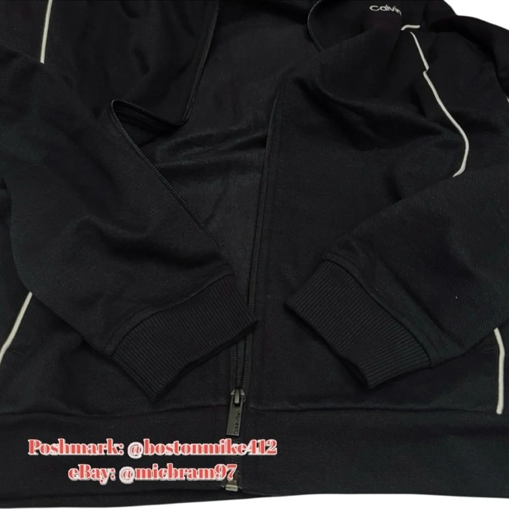 Calvin Klein Zip Up Jacket SM Calvin Klein ZipUp Jacket w/ Front Pockets BLACK
